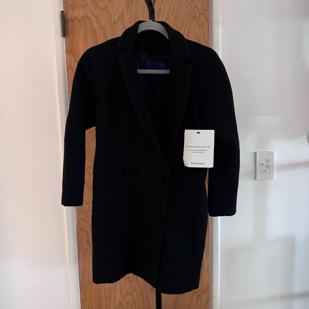 Sharon Wauchob Classic Women's Black Wool Blend Coat women size 34